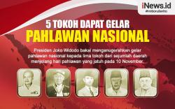 Infografis Presiden Jokowi Beri Gelar Pahlawan kepada 5 Tokoh Indonesia