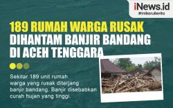 Infografis 189 Rumah Warga Aceh Tenggara Rusak Dihantam Banjir
