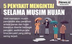 Infografis 5 Penyakit yang Mengintai Selama Musim Hujan