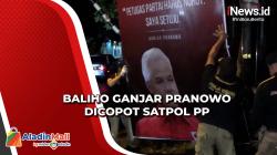Empat Baliho Gambar Ganjar Pranowo Dicopot Satpol PP