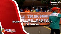 Minta UMR 2023 Naik 13 Persen, Ribuan Buruh Gelar Demo di Depan Kemenaker