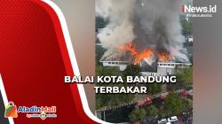 Kebakaran Terjadi di Gedung Balai Bappelitbang Kota Bandung<