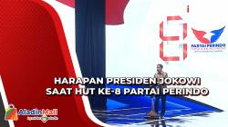HUT ke-8 Partai Perindo, Presiden Jokowi: Selamat Berjuang dan Bekerja Keras