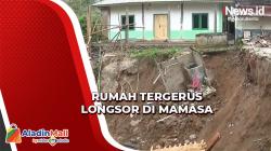 Diguyur Hujan Deras, Satu Rumah Warga Ambruk ke Sungai di Mamasa