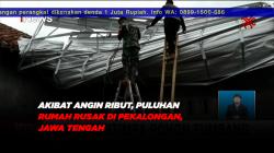 Akibat Angin Ribut, Puluhan Rumah Rusak di Pekalongan, Jawa Tengah