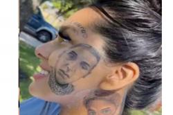  Saking Cintanya, Perempuan Ini Bikin Tato Wajah Mantan Pacar di Pipi meski Telah Diselingkuhi