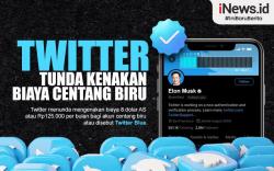 Infografis Twitter Tunda Kenakan Biaya Centang Biru