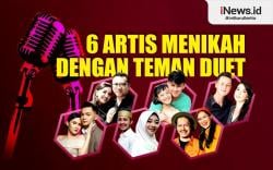 Infografis Penyanyi Menikah dengan Teman Duet