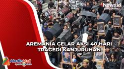 Kenakan Busana Serba Hitam, Ribuan Aremania Turun ke Jalan Peringati 40 Hari Tragedi Kanjuruhan