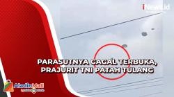 Prajurit TNI Selamat setelah Parasutnya Gagal Terbuka saat Latihan di Bandung<