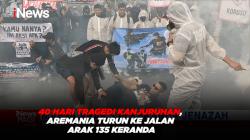 Peringatan 40 Hari Tragedi Kanjuruhan, Aremania Turun ke Jalan Arak 135 Keranda