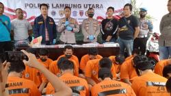 Polres Lampung Uatara Ungkap 13 Kasus Kejahatan, 22 Pelaku Digulung 1 Tersangka Didor