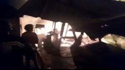 Diduga Lupa Matikan Kompor, Warung Nasi di Pasar Cilimus Kuningan Ludes Terbakar<