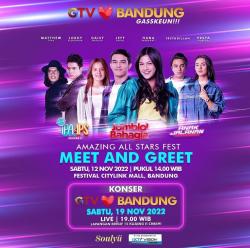 Jangan Ketinggalan Acara Amazing All Stars Fest GTV, Digelar di Bandung Hari Ini!