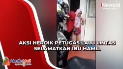 Aksi Heroik Petugas Lalu Lintas Selamatkan Ibu Hamil yang Kontraksi ketika Naik Motor