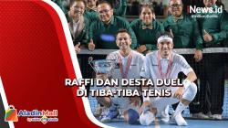 Menang Telak dari Desta, Raffi Ahmad Juara di Tiba-Tiba Tenis 2022