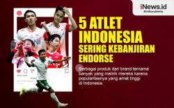 Infografis 5 Atlet Sering Kebanjiran Endorse