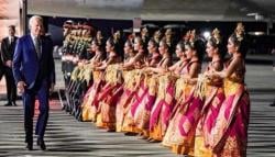 KTT G20, Joe Biden Kagum Disambut Tari Pendet saat Tiba di Bali