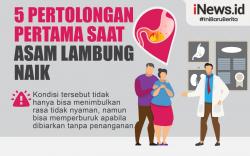 Infografis 5 Pertolongan Pertama saat Asam Lambung Naik