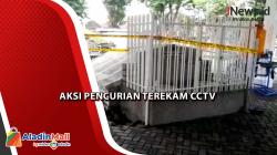 Pencurian 2 Patung Harimau di Makam Kembang Kuning Surabaya Terekam CCTV