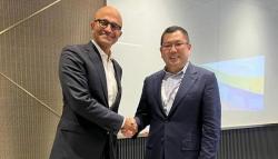 Foto Hary Tanoe Berdiskusi dengan CEO Microsoft Satya Nadella