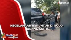 Tabrakan Beruntun Libatkan 4 Kendaraan dan Satu Gerobak di Solo