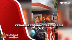Detik-Detik Kebakaran Hanguskan SPBU di Tenjo Bogor
