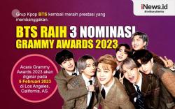 Infografis BTS Sukses Raih 3 Nominasi Grammy Awards 2023