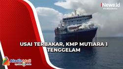 Usai Terbakar di Perairan Karangasem, KMP Mutiara 1 Miring dan Tenggelam
