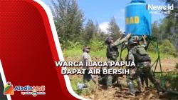 Warga Distrik Ilaga Papua Kesulitan Air Bersih, Satgas Yonif R 303/SSM Buat Saluran Air