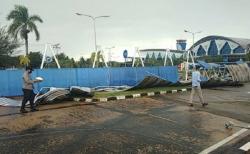 Usai Diterpa Puting Beliung, Aktivitas Bandara Supadio Berjalan Normal