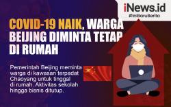 Infografis Covid-19 Naik, Warga Beijing Diminta Tetap di Rumah