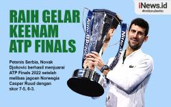 Infografis Novak Djokovic Juara ATP Finals 2022, Sabet Gelar Keenam