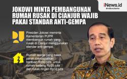 Infografis Jokowi Minta Pembangunan Rumah Rusak di Cianjur Wajib Pakai Standar Anti-Gempa