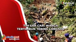 Tim SAR Cari Warga yang Masih Tertimbun Tebing Longsor di Cianjur