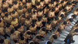 Ratusan Pelajar Banten Salat Gaib dan Doa Bersama untuk Korban Gempa Cianjur