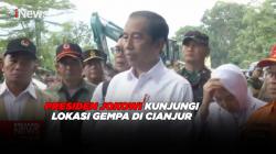 Presiden Jokowi Kunjungi Lokasi Gempa di Cianjur <