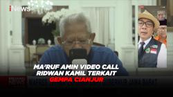 Ma'ruf Amin Video Call Ridwan Kamil Terkait Gempa Cianjur <
