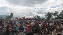 Nikolaus Kondomo Tiba di Wamena, Disambut 8 Bupati dan 10.000 Masyarakat