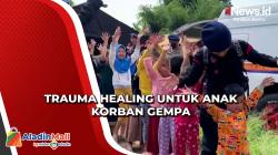 Hibur Anak Korban Gempa, Petugas Berbagi Keceriaan di Tenda Pengungsian