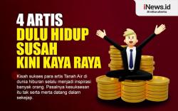 Infografis Artis Pernah Hidup Susah Numpang  dan Tidur di Rumah Teman