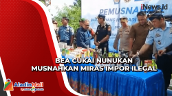 Bea Cukai Nunukan Musnahkan Ribuan Botol Miras Impor Ilegal