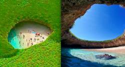 Fakta Menarik Playa Del Amor, Pantai yang Tersembunyi di Lubang Raksasa, Dalamnya Mengejutkan!