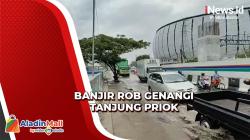 Banjir Rob Terjang Tanjung Priok, Lalu Lintas di Jalan RE Martadinata Tersendat