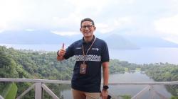 Kunjungi Malut, Menparekraf Sandiaga Uno Terpukau Danau Laguna dan Tinjau KEK Morotai