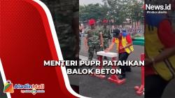 Momen Menteri PUPR Patahkan Balok Beton hingga Terbelah di Markas Kopassus Batujajar