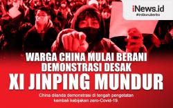 Infografis Demonstran China Desak Xi Jinping Mundur