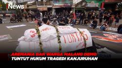 Ratusan Aremania dan Warga Malang Turun ke Jalan Tuntut Hukum Tragedi Kanjuruhan