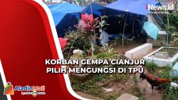 Ratusan Warga Korban Gempa Cianjur Pilih Mengungsi di TPU<