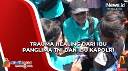 Serahkan Paket Bantuan, Ibu Panglima dan Ibu Kapolri Dapat Ciuman dari Anak-Anak Korban Cianjur